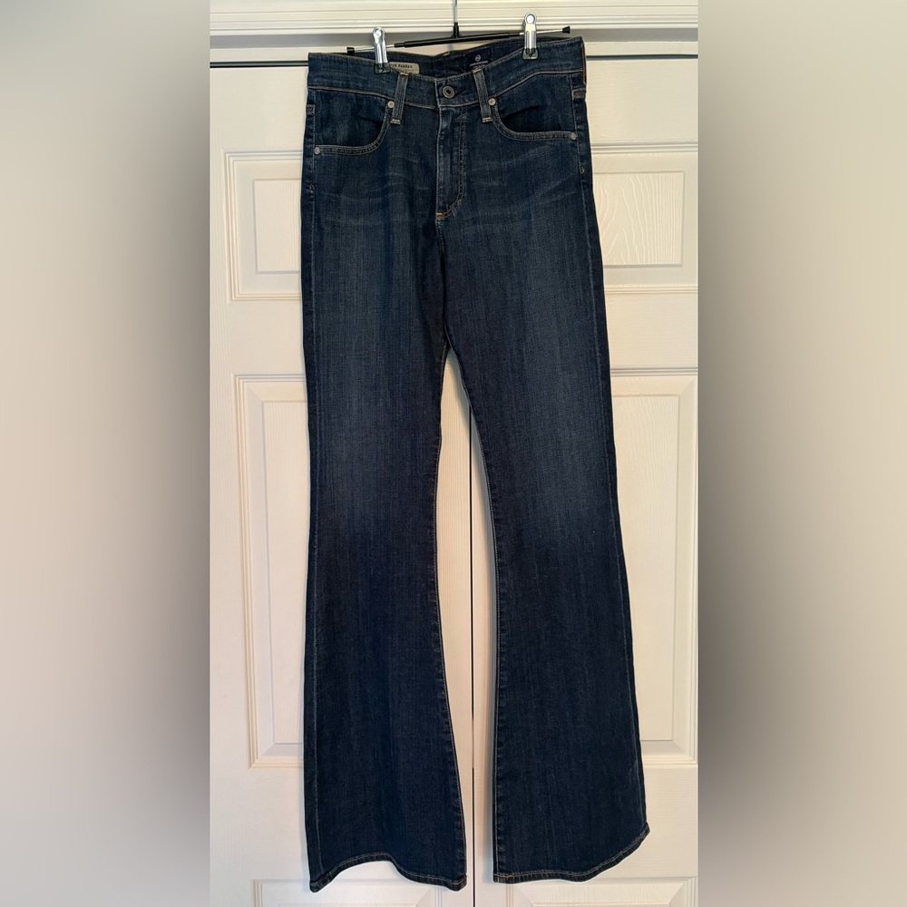 AG ADRIANO GOLDSCHMIED Women’s Dark Wash The Farrah 70’s Bell Bottom Jeans